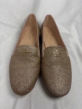 Kate Spade Sparkling Glitter Loafers - Rose Gold